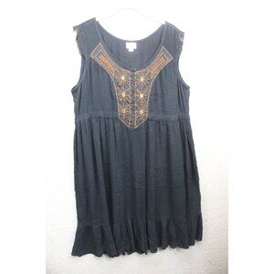 Forbidden Gauzy Beaded Sleeveless Dress-Size XL-Whimsigoth-BOHO-Goth